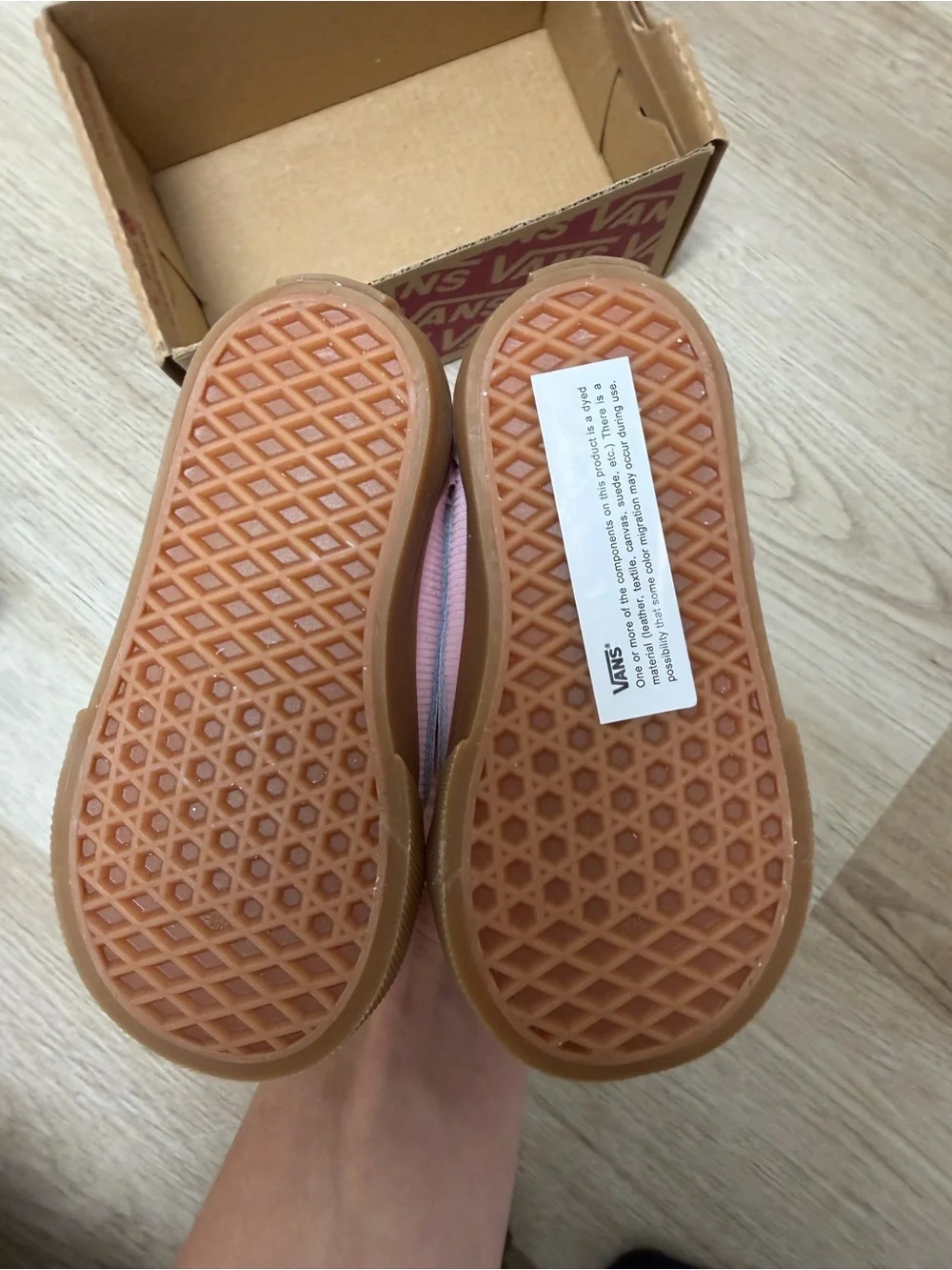 Vans Toddler Pink Canvas Low-Top Sneakers with Gum Sole